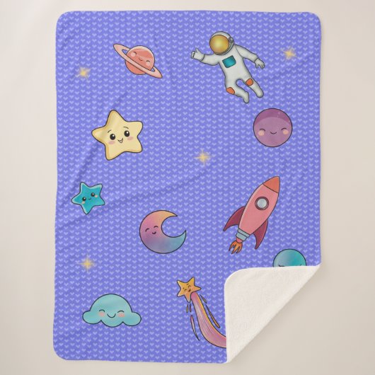 Sweet dreams soft violet sherpa deken (Voorkant)