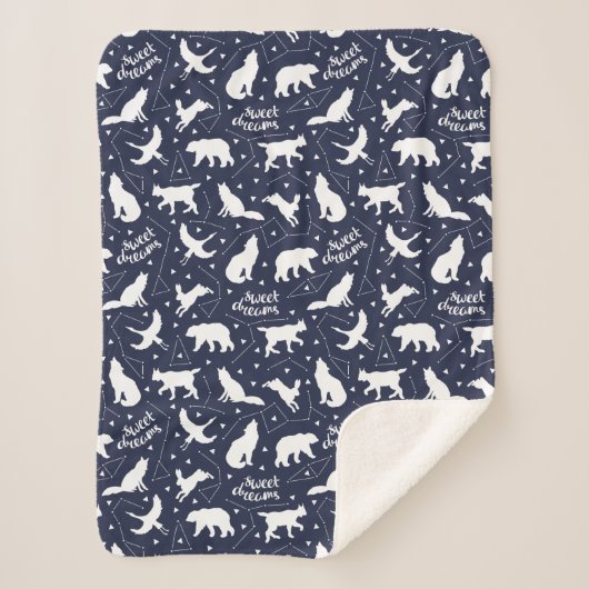 Sweet Dreams | Star Constellations Sherpa Deken (Voorkant)