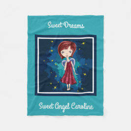 Sweet Dreams Sweet Angel, persoonlijk Fleece Deken