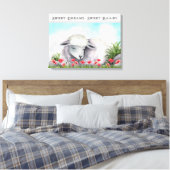 Sweet Dreams, Sweet Baa-by | Lamsdoek Kunst Canvas Afdruk (Insitu (Slaapkamer))