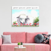 Sweet Dreams, Sweet Baa-by | Lamsdoek Kunst Canvas Afdruk (Insitu (Woonkamer))