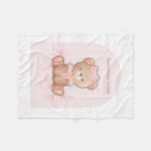Sweet Dreams Teddy Bear Afdrukken | babymeisjescrè Fleece Deken (Voorkant (Horizontaal))