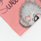 Sweet Dreams Teddy-bright koral Fleece Deken (Hoek)