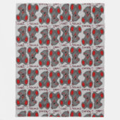 Sweet Dreams Teddy-briljant ruby Fleece Deken (Voorkant)