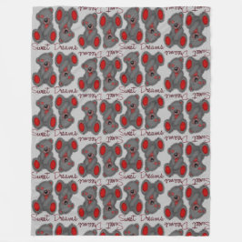 Sweet Dreams Teddy-briljant ruby Fleece Deken