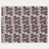 Sweet Dreams Teddy-briljant ruby Fleece Deken (Voorkant (Horizontaal))