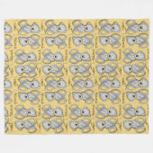 Sweet Dreams Teddy-buff yellow Fleece Deken (Voorkant (Horizontaal))