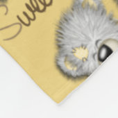 Sweet Dreams Teddy-buff yellow Fleece Deken (Hoek)