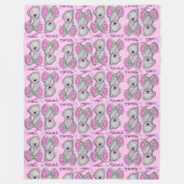 Sweet Dreams Teddy-Coted snoep Fleece Deken (Voorkant)