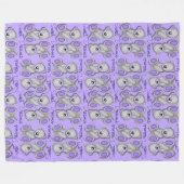 Sweet Dreams Teddy-lavender Blue Fleece Deken (Voorkant (Horizontaal))