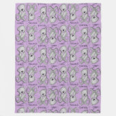 Sweet Dreams Teddy-muted lavender Fleece Deken (Voorkant)