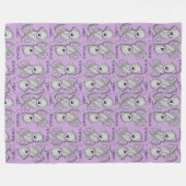 Sweet Dreams Teddy-muted lavender Fleece Deken (Voorkant (Horizontaal))