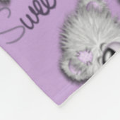 Sweet Dreams Teddy-muted lavender Fleece Deken (Hoek)