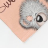 Sweet Dreams Teddy-peach-yellow Fleece Deken (Hoek)