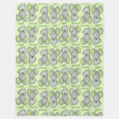 Sweet Dreams Teddy-peridot Fleece Deken (Voorkant)