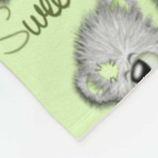 Sweet Dreams Teddy-peridot Fleece Deken (Hoek)