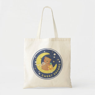 Sweet Dreams: teddybeer en honing illustratie Tote Bag