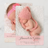 Sweet Dreams Twee Foto Moderne Geboorteaankondigin Aankondiging (Voorkant / Achterkant)