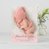 Sweet Dreams Twee Foto Moderne Geboorteaankondigin Aankondiging (Staand voorkant)