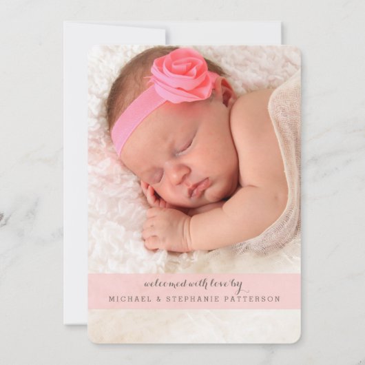 Sweet Dreams Twee Foto Moderne Geboorteaankondigin Aankondiging (Achterkant)