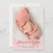 Sweet Dreams Twee Foto Moderne Geboorteaankondigin Aankondiging (Voorkant)