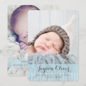 Sweet Dreams Two Photo Modern Birth Announounding Aankondiging (Voorkant / Achterkant)