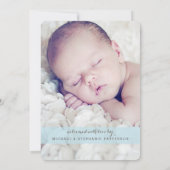 Sweet Dreams Two Photo Modern Birth Announounding Aankondiging (Achterkant)