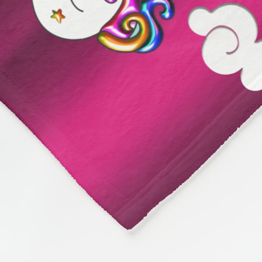 Sweet Dreams Unicorns Fleece Deken (Hoek)