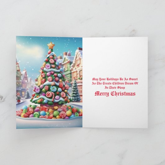 Sweet Dreams Vakantie Feestdagen Kaart (Binnen)