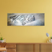 Sweet Dreams van een Britse Korthaar Canvas Afdruk (Insitu (Woonkamer))