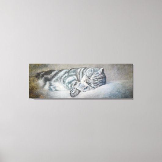 Sweet Dreams van een Britse Korthaar Canvas Afdruk (Voorkant)