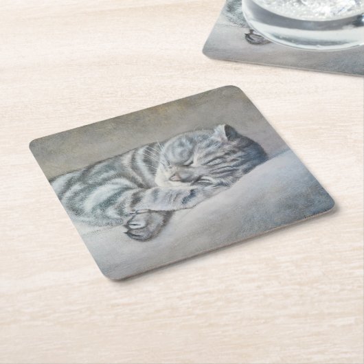 Sweet Dreams van een Britse Korthaar Kartonnen Onderzetters (Schuin)