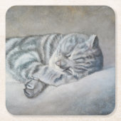 Sweet Dreams van een Britse Korthaar Kartonnen Onderzetters (Voorkant)