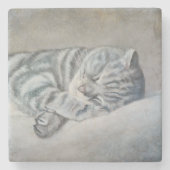 Sweet Dreams van een Britse Korthaar Stenen Onderzetter (Voorkant)