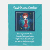 Sweet Dreams w / Gebed, gepersonaliseerd Fleece Deken (Voorkant)