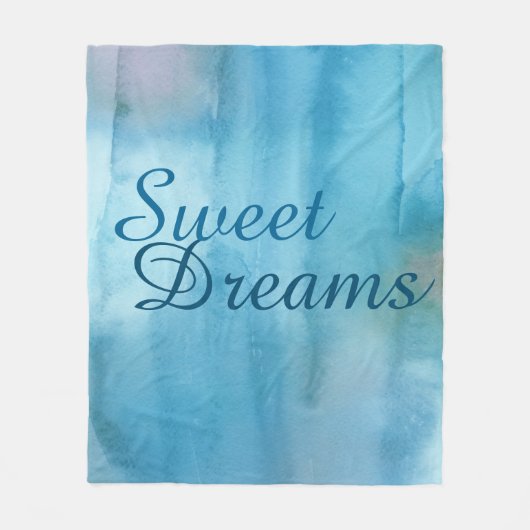 Sweet Dreams Waterverf Fleece Blanket Deken (Voorkant)