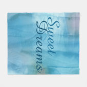 Sweet Dreams Waterverf Fleece Blanket Deken (Voorkant (Horizontaal))