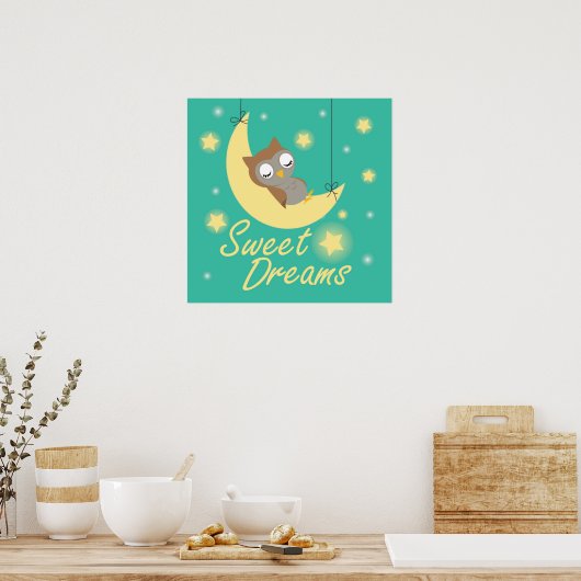 Sweet Dreams wensen design. Poster (Keuken)