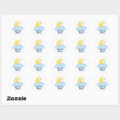 Sweet Dreams with Fluffy Cloud Ronde Sticker (Vel)