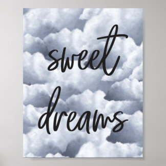 Sweet Dreams - Wolken - Wandkunstposter Poster