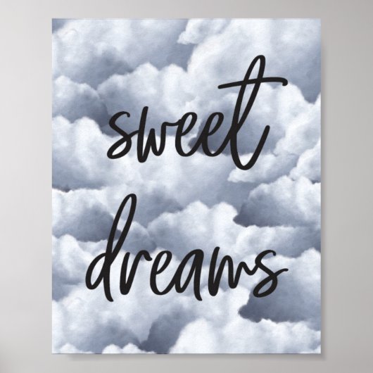 Sweet Dreams - Wolken - Wandkunstposter Poster (Voorkant)