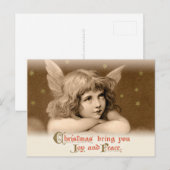 Sweet dreamy child angel CC0782 Kerstmis Feestdagenkaart (Voorkant / Achterkant)