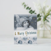 Sweet dreamy child angel CC0783 Kerstmis Feestdagenkaart (Staand voorkant)