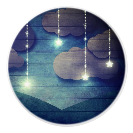 Sweet dromen Night sky glanzend ster roest Keramische Knop (Voorkant)