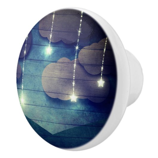 Sweet dromen Night sky glanzend ster roest Keramische Knop (Rechts)