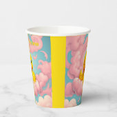 Sweet Duckling op Pink Clouds Hot Drink Cups Papieren Bekers (Links)