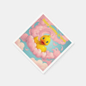 Sweet Duckling op Pink Clouds Party servetten (Hoek)