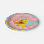 Sweet Duckling op Pink Clouds Verjaardag Bord (Gekanteld)