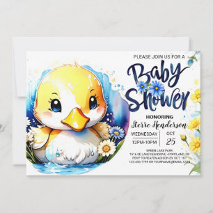 Sweet Duckling Parade Baby shower Kaart