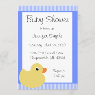 Sweet Ducky Blue Baby Shower-uitvindingen Kaart